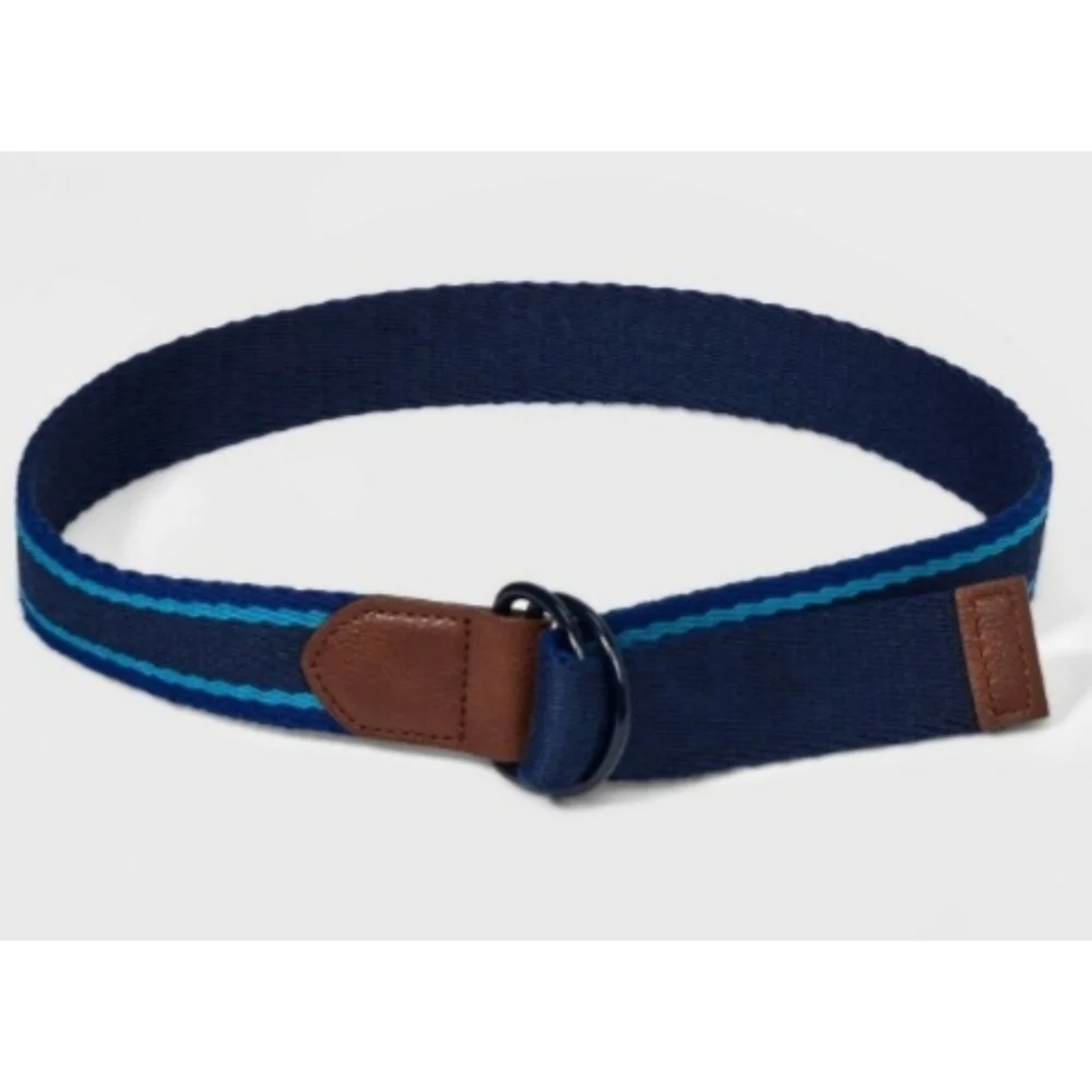 NEW Art Class Blue Reversible Striped Kids' Belt